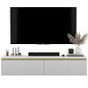 TV-SCHRANK Selene Weiß matt Glamour 140 cm - Weiß, Holzwerkstoff (140/30/35cm) - Meble Lindner