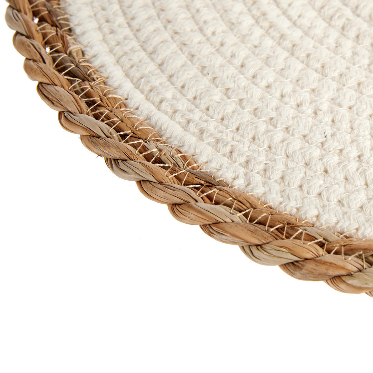 TISCHSET geflochtenes Seegras - Weiß, Naturmaterialien (35cm) - Giftdecor