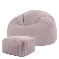 SITZSACK Klassisch + Hocker, Cord - Flieder, Kunststoff/Textil (85/50/85cm) - icon