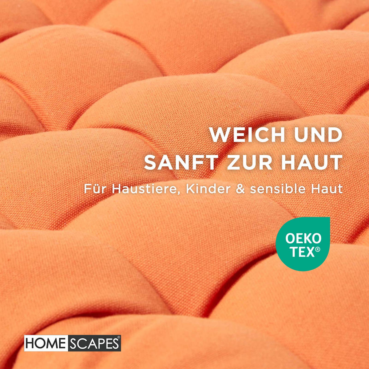 BANKAUFLAGE 2-Sitzer orange 108/42/5 cm - Orange, Textil (108/42/5cm) - Homescapes