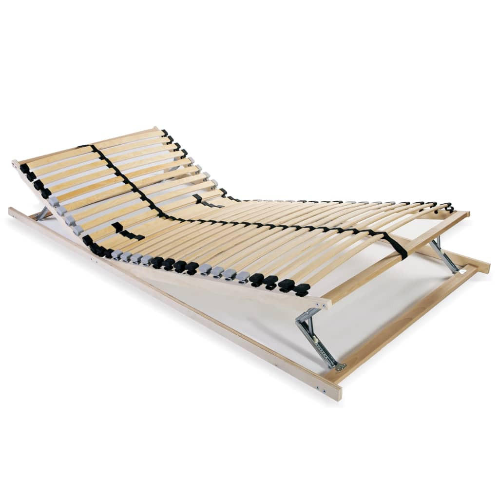 LATTENROST Mit 28 Latten 7 Zonen 70/200 Cm - Braun, Holz (70/200cm) - vidaXL
