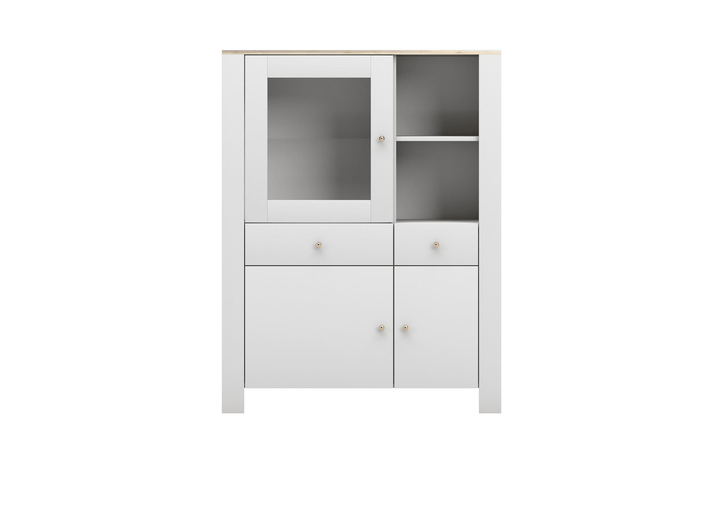 STANDREGAL - Regal GAWIN 02 - Weiß, Holzwerkstoff (100/130/40.5cm) - Möblo
