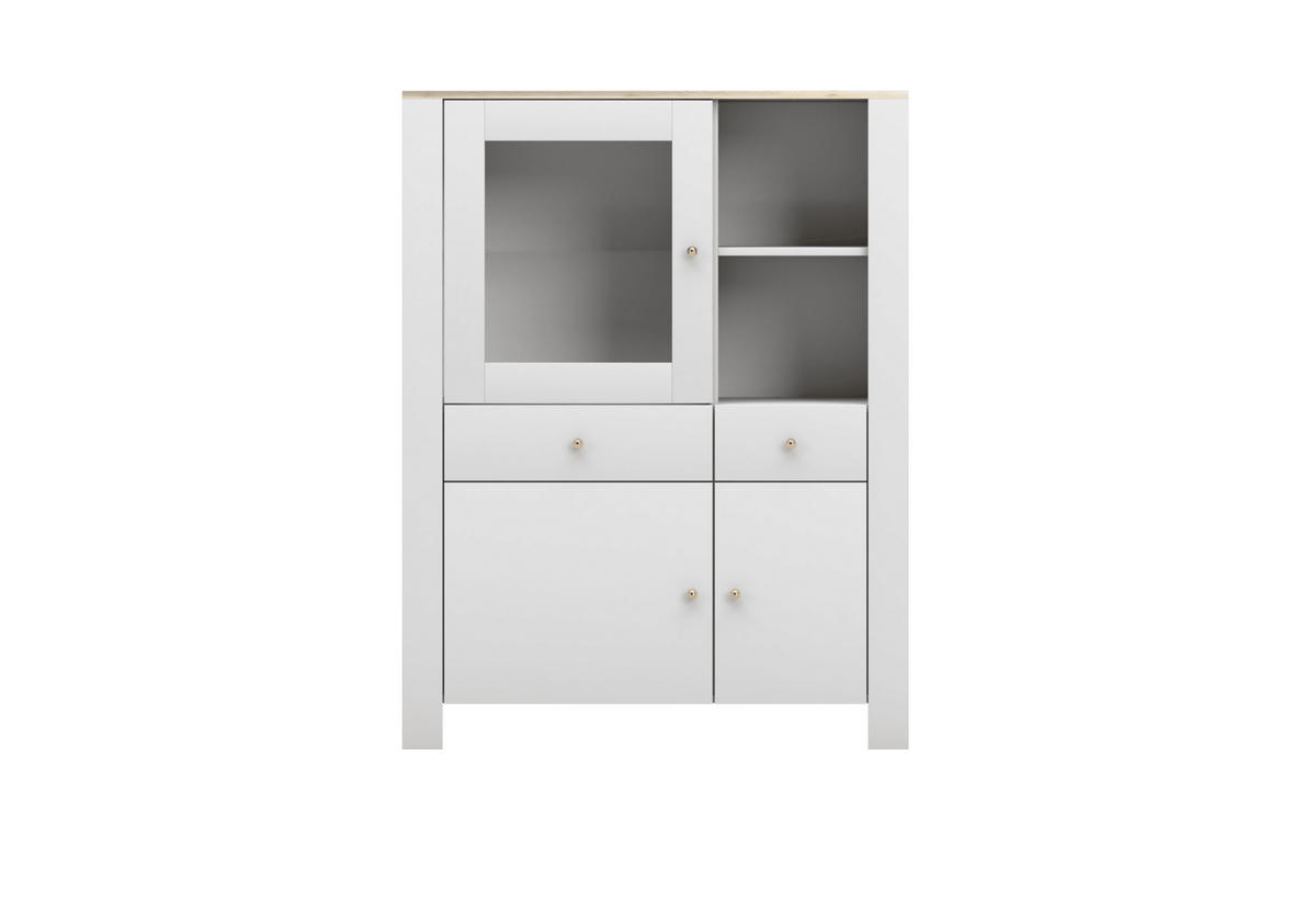 STANDREGAL - Regal GAWIN 02 - Weiß, Holzwerkstoff (100/130/40.5cm) - Möblo