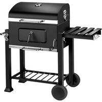 HOLZKOHLEGRILL Florian,115 x 65 x 107 cm,schwarz - Schwarz, Metall (65/107/115cm) - tectake