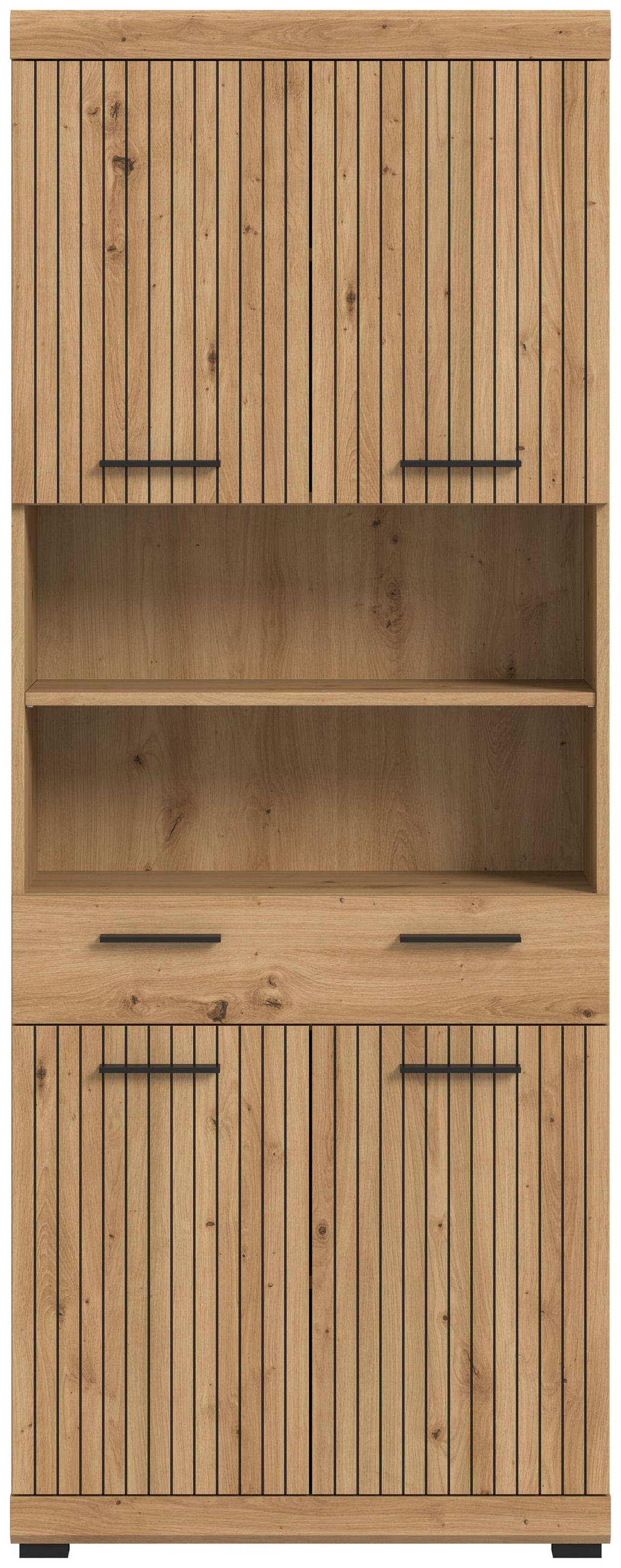 HOCHSCHRANK breit Vento (B/H/T: ca. 74/191/31 cm) in Artisan Eiche Nachbildung/Artisan Eiche Nachbildung - Eiche Artisan, Holz (74/191/31cm)