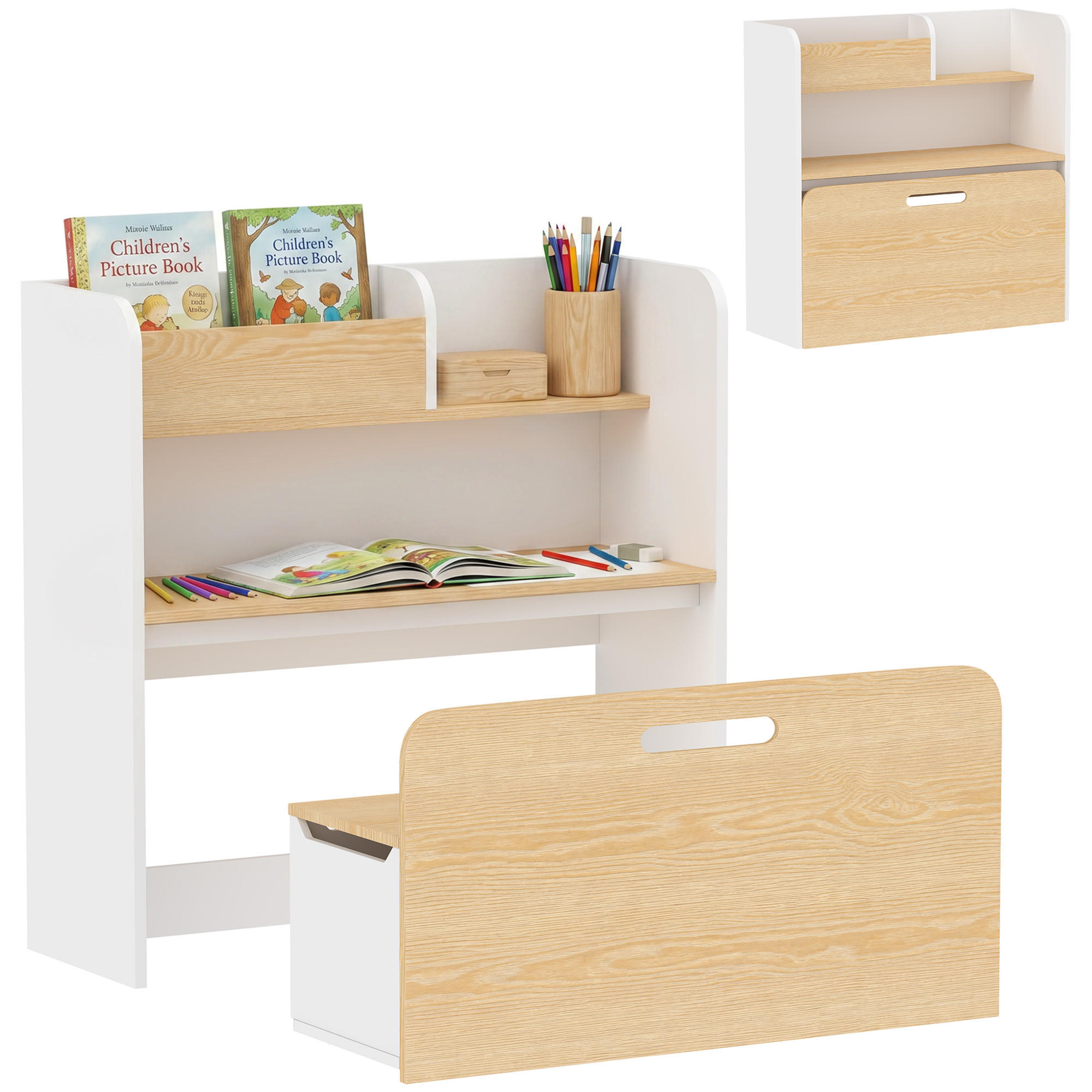 KINDERTISCHGRUPPE Weiß 80.0/29.0/80.0cm - Weiß, Holzwerkstoff (29/80/80cm)