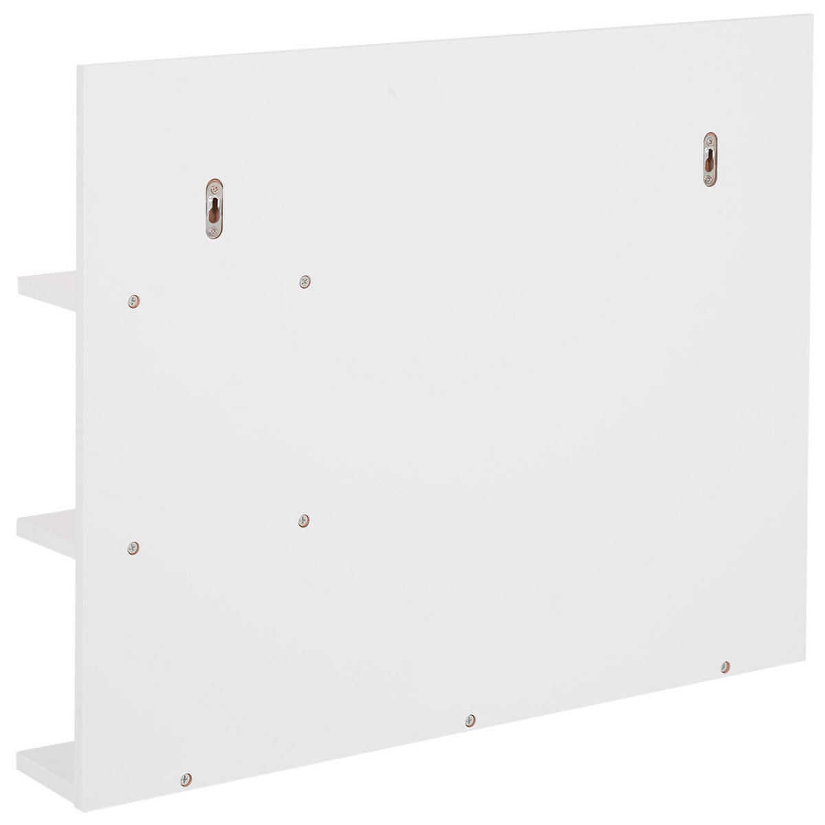 BADSPIEGEL mit 3 Ablagen, für Badezimmer, Weiß, 60 x 10 x 48 cm - Weiß, Glas (10/48/60cm) - Kleankin