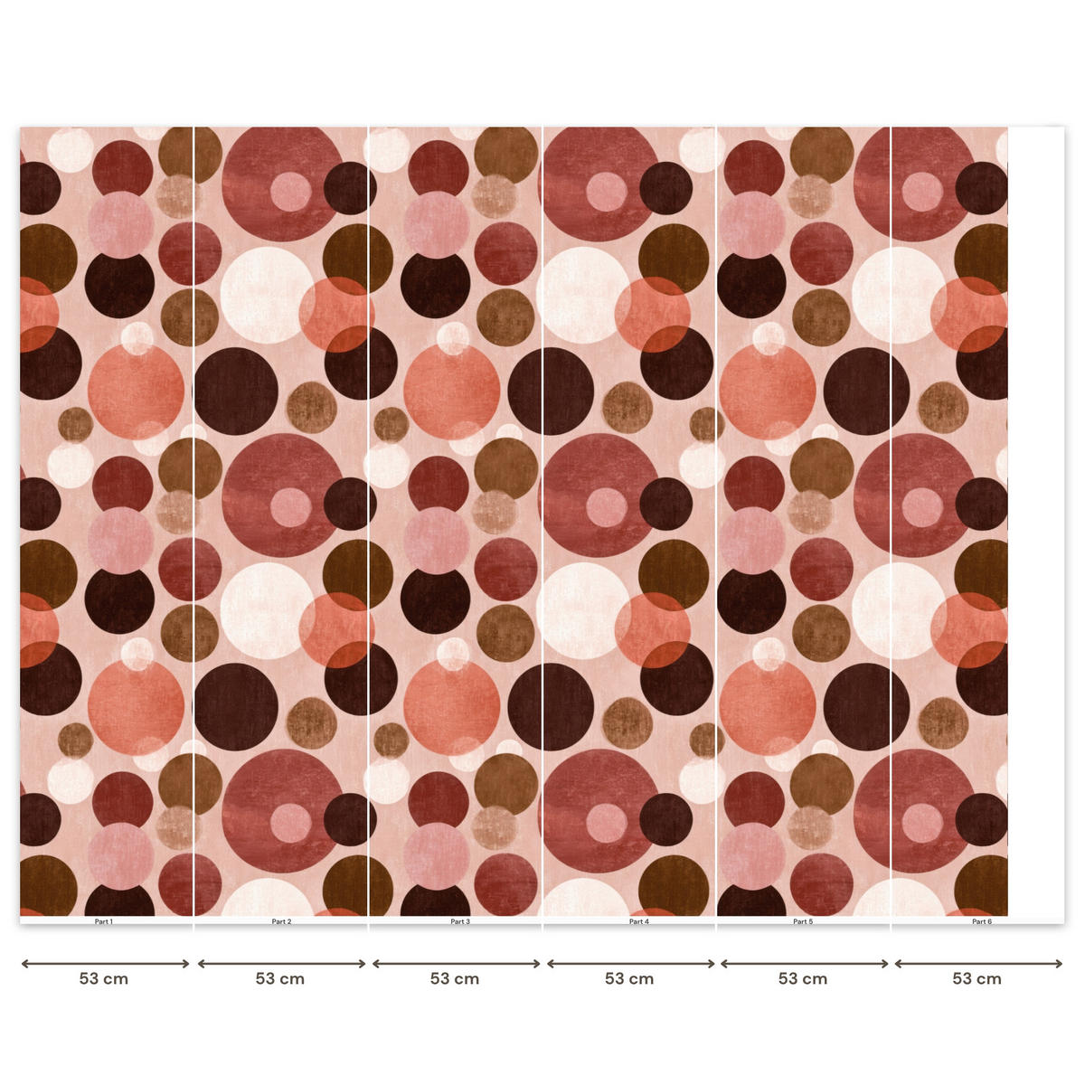 TAPETE - Kreise - Modern - Farbenfroh - 300x240 cm - Multicolor, Papier (300/240cm) - OnlyWow