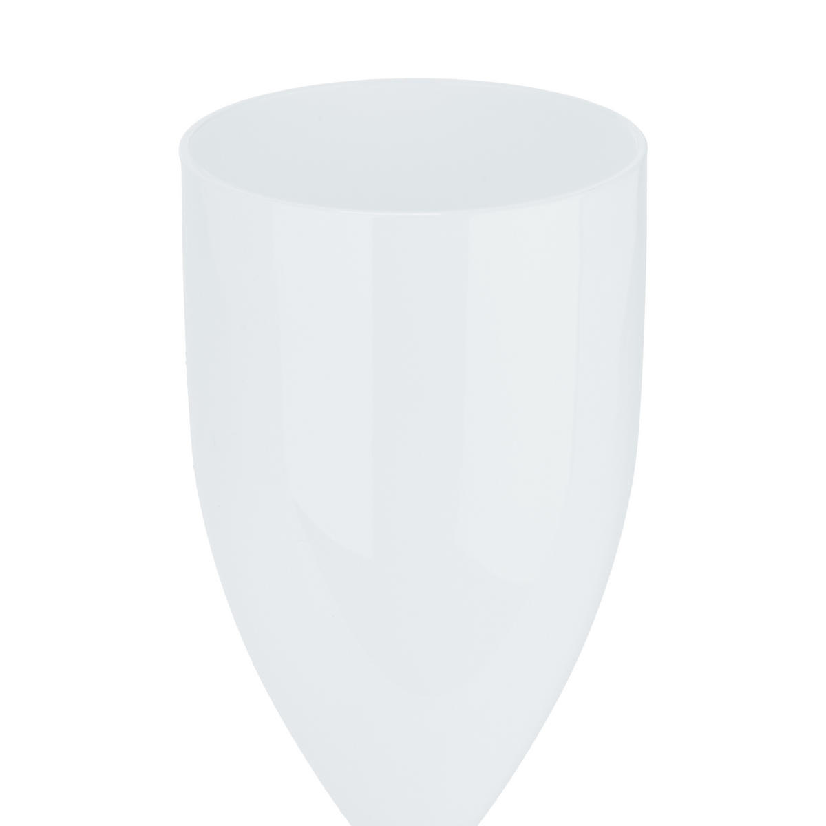 6xWEINGLÄSER - Weiß, Kunststoff (0.22L) - Relaxdays