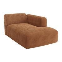 RECAMIERE ohne Schlaffunktion - 1 Person - samt - terracotta Pogni - Terracotta, Textil (108/73/163cm) - Vente-Unique
