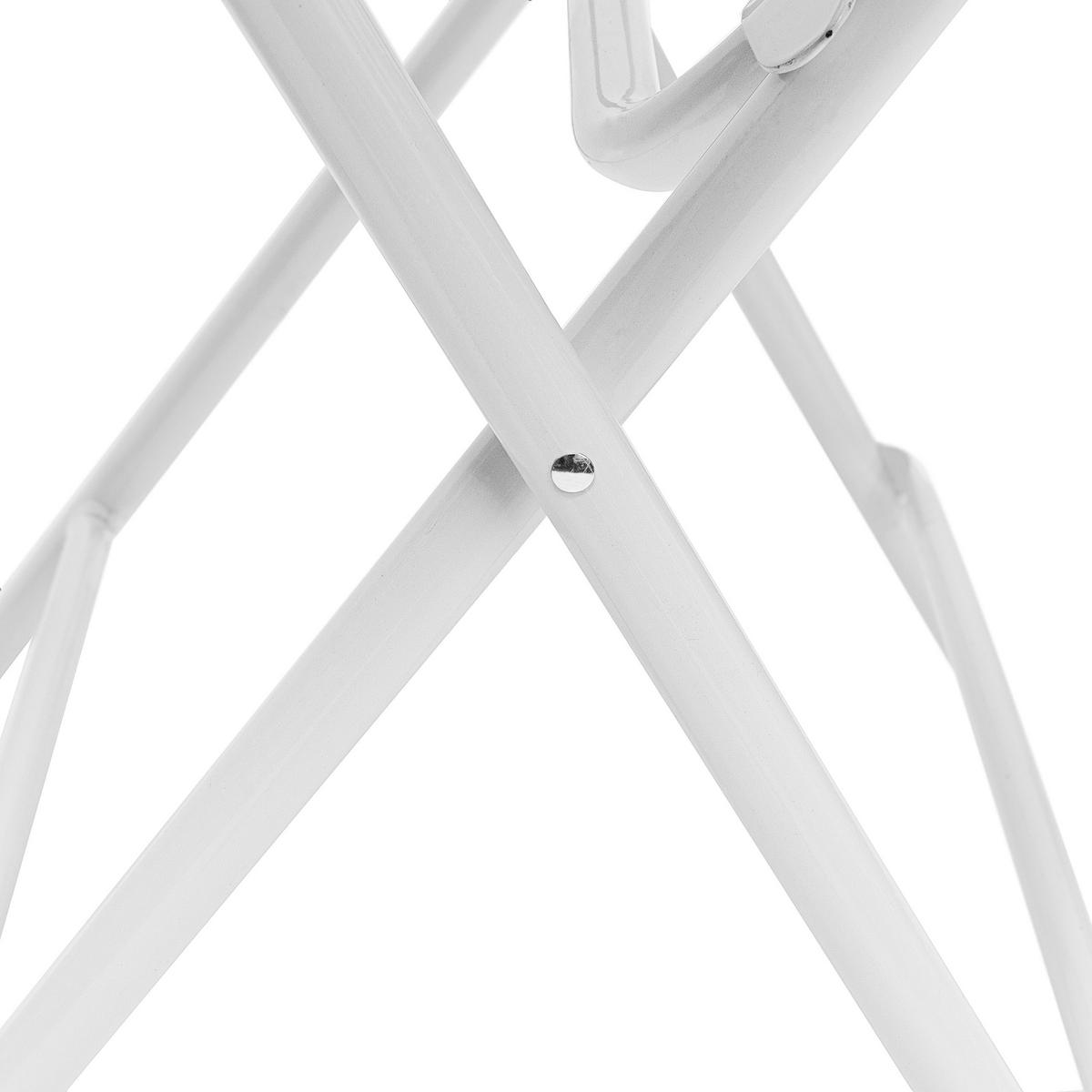 GARTENTISCH - Weiß, Kunststoff/Metall (80/80/74cm) - Relaxdays
