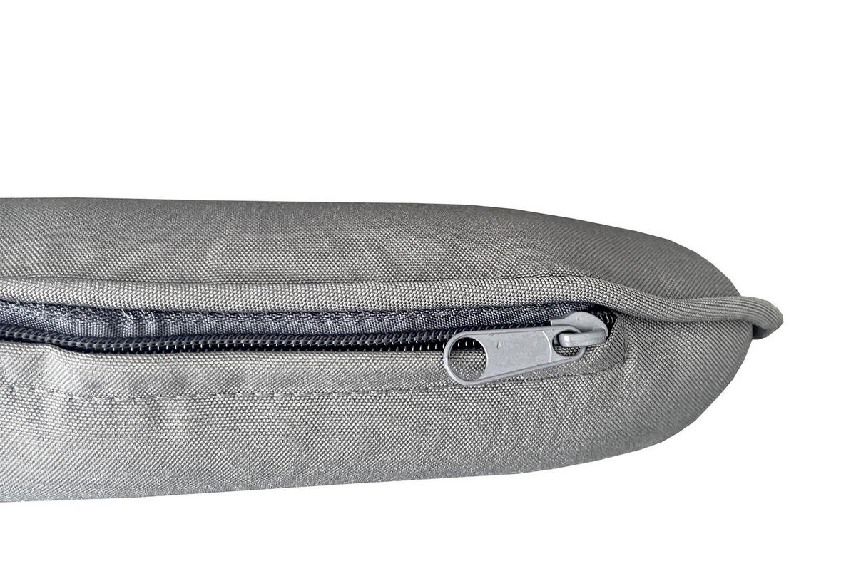OUTDOOR SITZKISSEN COMFORT LINE Kunstfaser Anthrazit 40 cm - Anthrazit/Grau, Kunststoff/Textil (40/6/40cm) - riess-ambiente