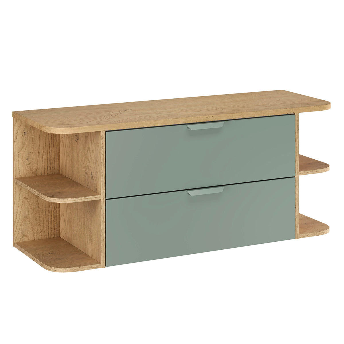 WASCHTISCHUNTERSCHRANK 120.4cm Oria 2er-Set Grün - Grün, Holzwerkstoff (120.4/50/45.8cm) - Petits-meubles