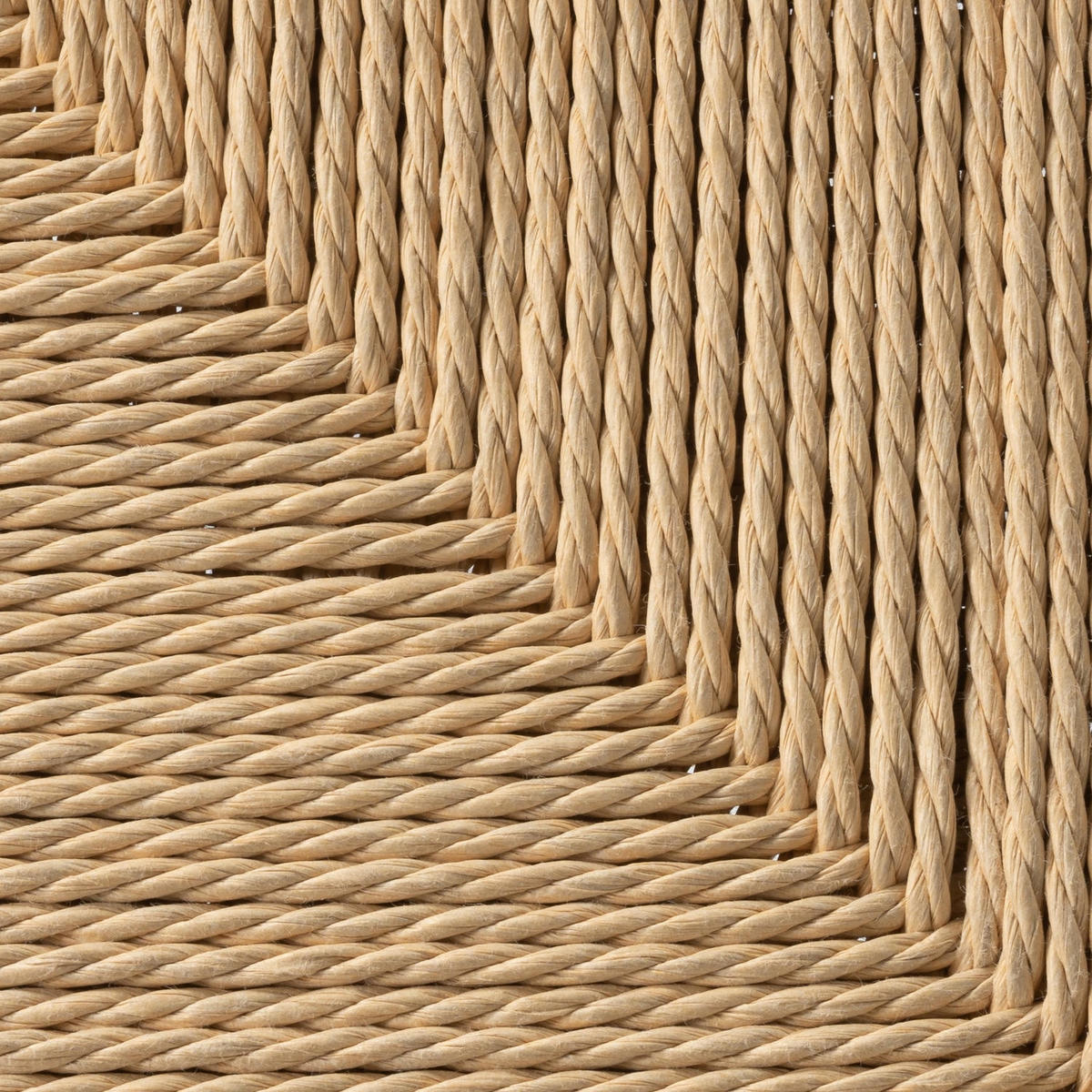 SITZBANK 90/36/45 cm Rattan / Eiche Schwarz - Beige/Schwarz, Holz/Papier (90/45/36cm) - Furnhouse