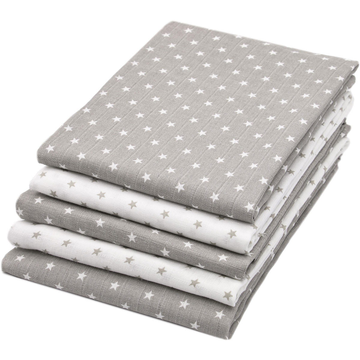 SPUCKTÜCHER, 5er-Set, 80x80 cm, 100% Baumwolle, farblich sortiert - Multicolor, Textil (80/80cm) - Zollner