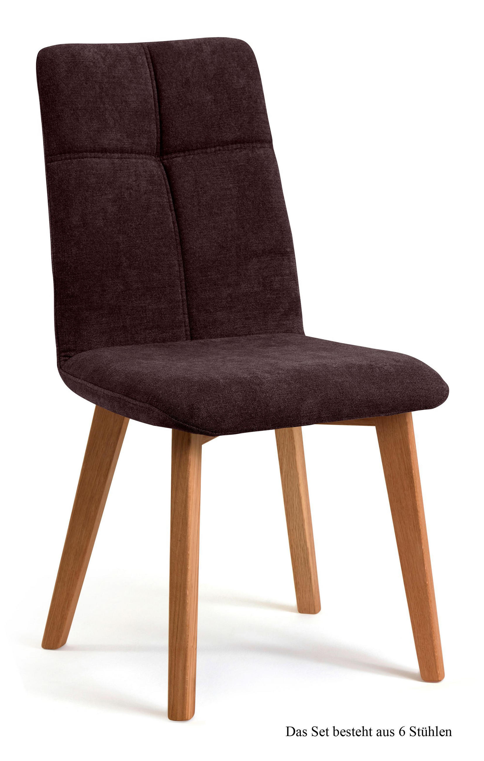 ESSZIMMERSTUHL (6er-Set) Dillian 47x92x60 Eiche geölt/Espresso - Eichefarben/Dunkelbraun, Kunststoff (60/92/47cm) - 58aufmkessel