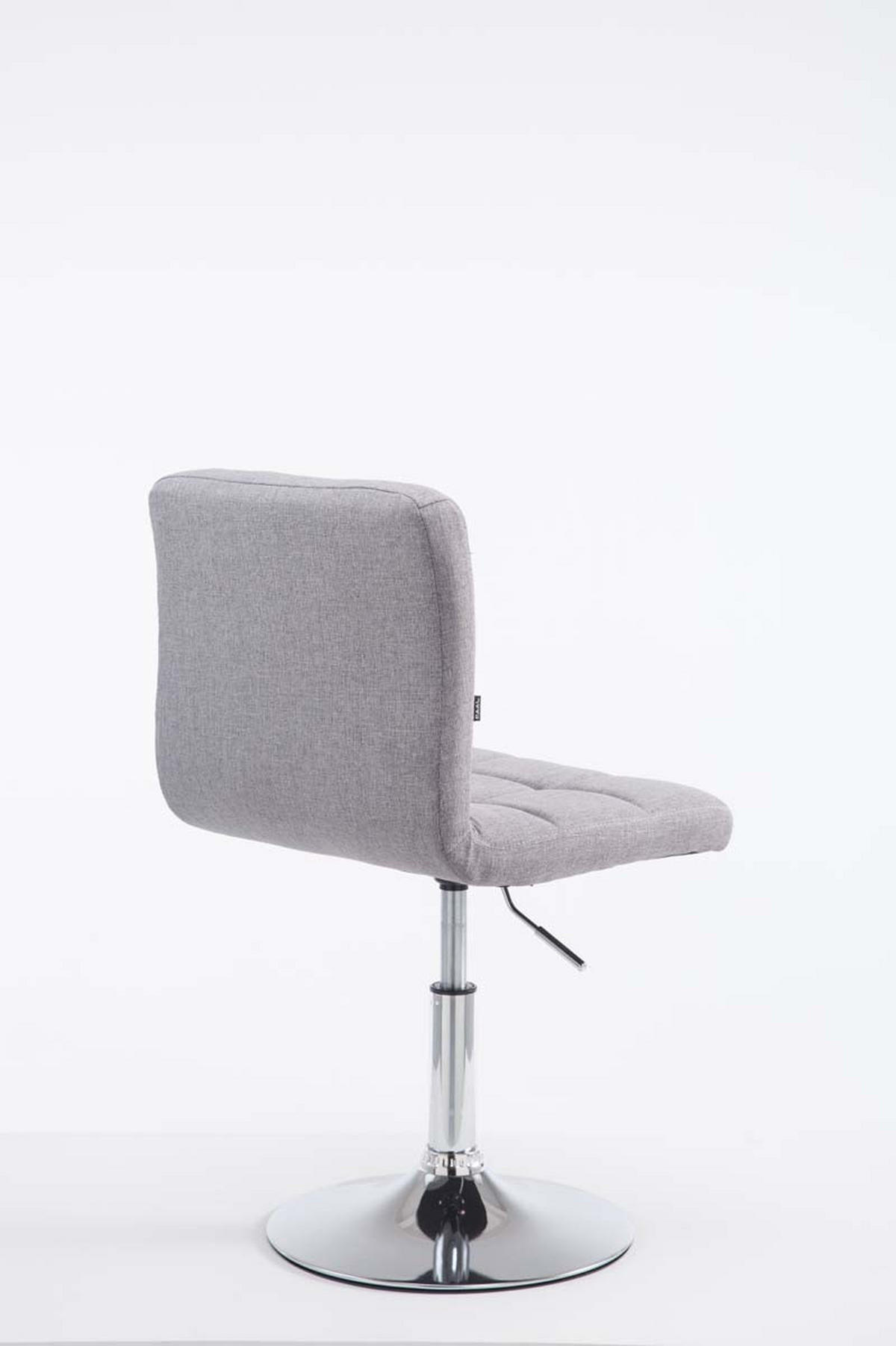 DREHSTUHL Stoff grau - Chromfarben/Grau, Textil/Metall (44/74/49cm) - CLP