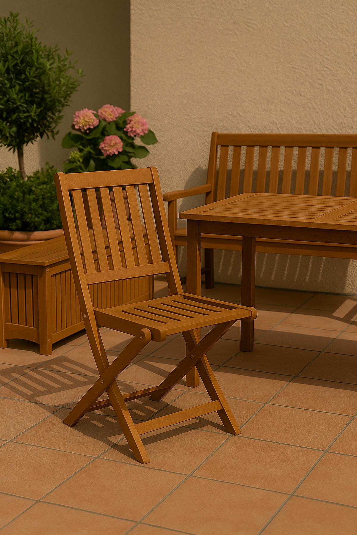 KLAPPSTUHL Capri - 2er Set - Braun, Holz (45/93/114cm) - TPFGarden