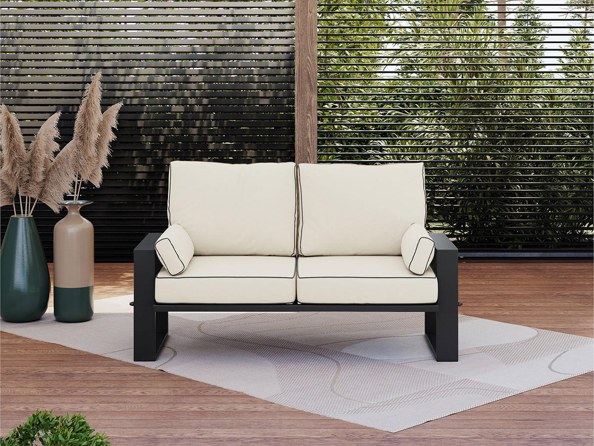 LOUNGESOFA Elba 2 Sitzer - Beige - Beige, Textil (150/90/87cm) - MKS