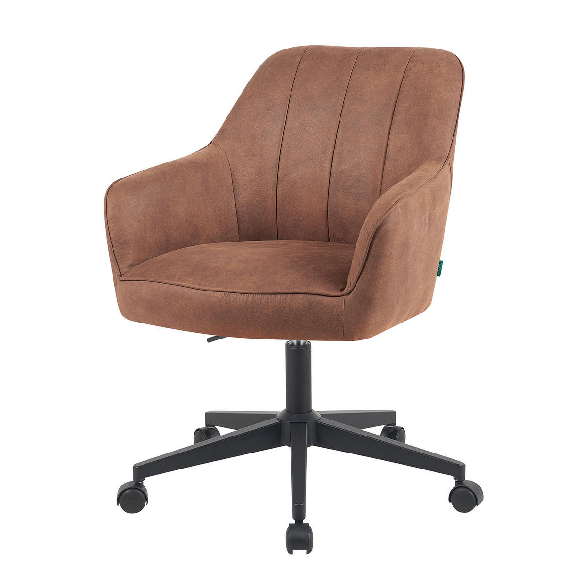BÜROSTUHL Mika-Nika - Schwarz/Braun, Textil/Metall (60/84/65cm) - DUBI Möbel