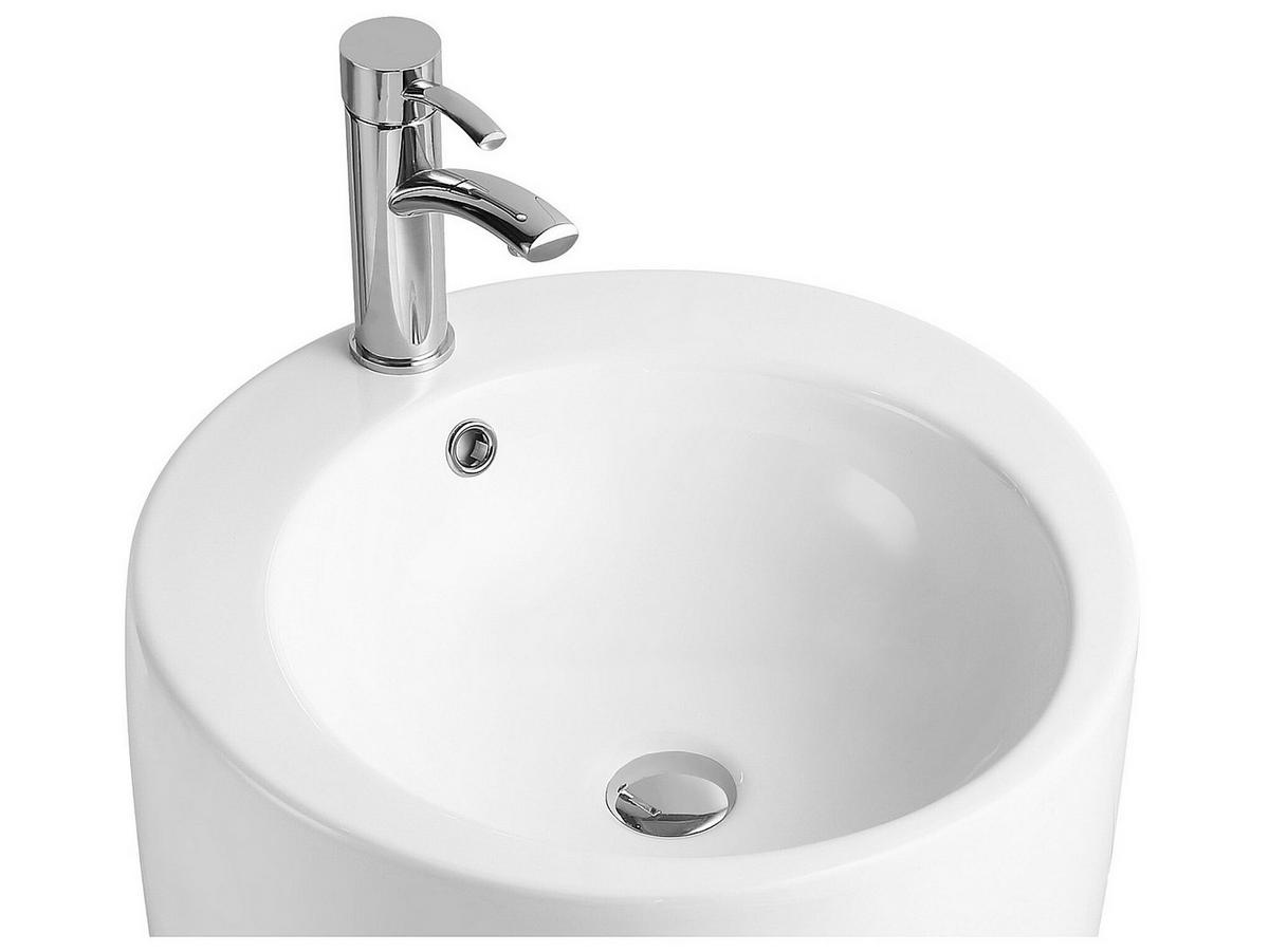 FREISTEHENDES Waschbecken - 50cm x 50cm - Keramik - weiß - MILOS - Weiß, Keramik (50/83/50cm) - Vente-Unique