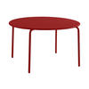 GARTENTISCH rund D.110 cm - Metall - Rot - MIRMANDE von MYLIA - Rot, Metall (110/110/74cm) - Vente-Unique