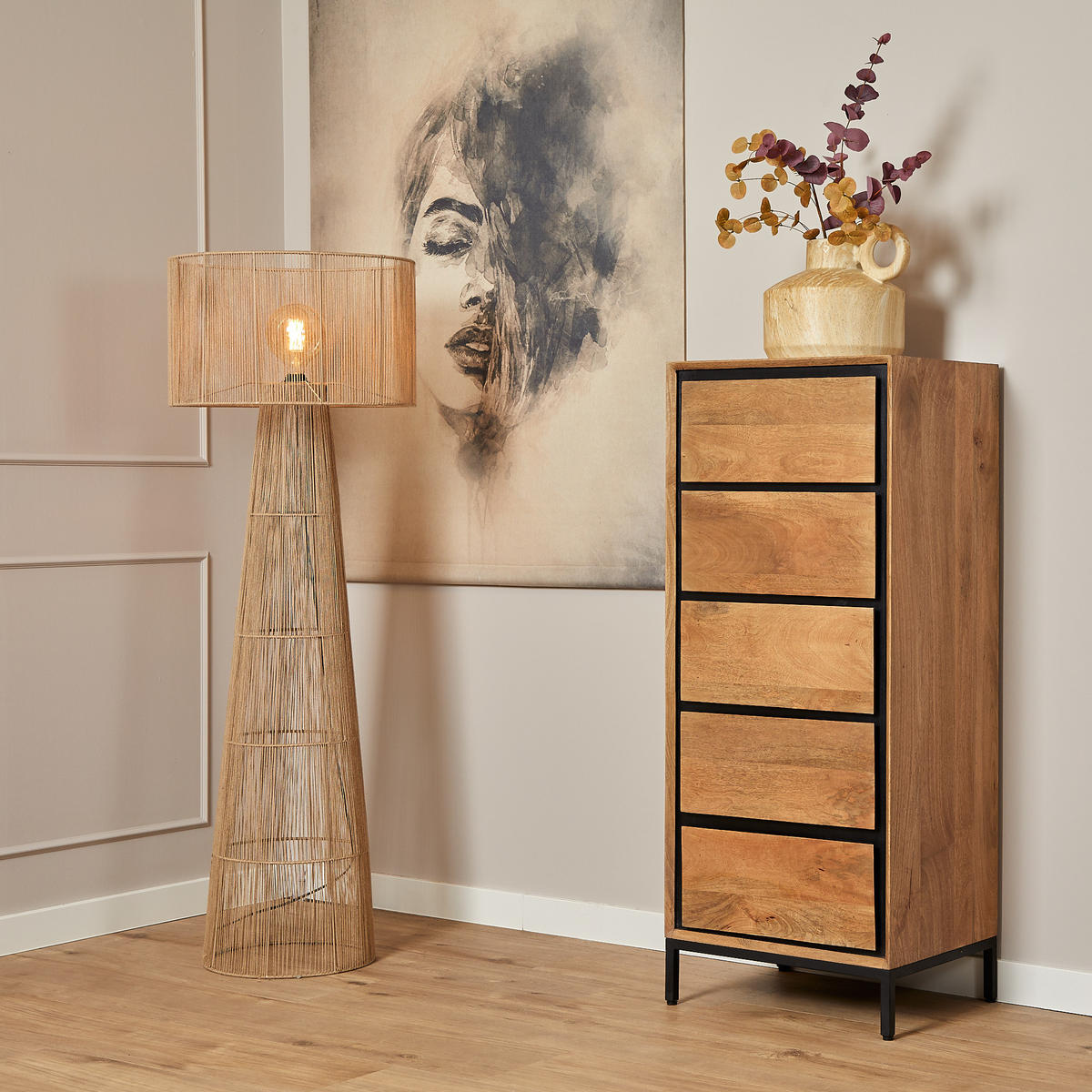 SIDEBOARD Hardwood Mangoholz 50 cm / 40 cm Natur - Naturfarben, Holz (50/120/40cm) - Villa Möbel
