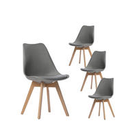 ESSZIMMERSTUHL Kler Grau 48 cm x 82 cm 4er-Set - Grau, Kunststoff (48/82/57cm) - Klast Home