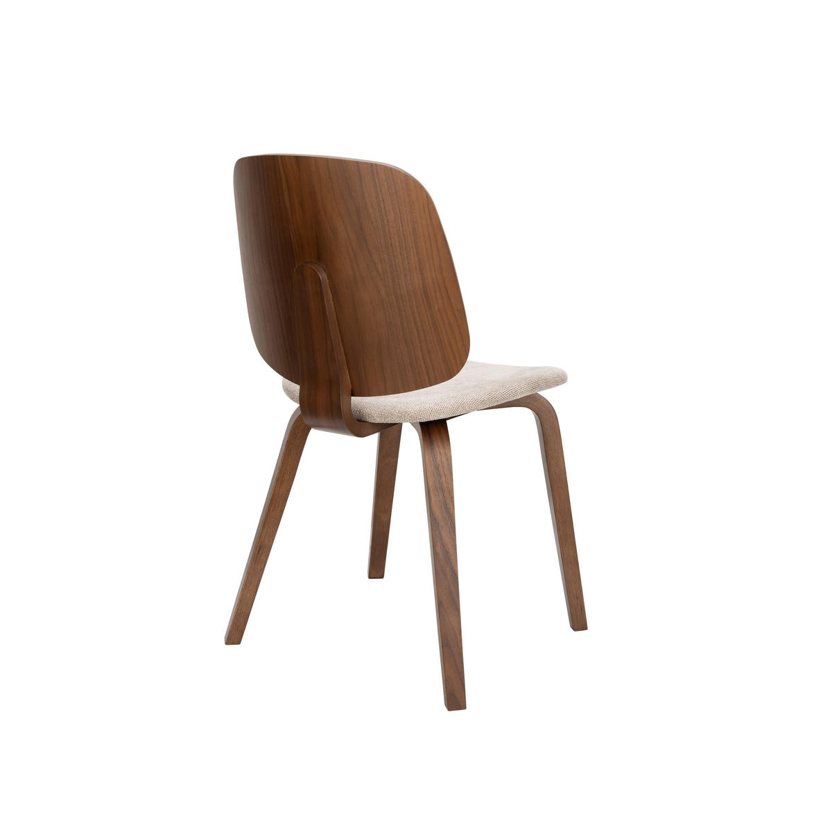 ESSZIMMERSTUHL Walden Walnuss/Beige - 2 er Set - Beige, Kunststoff (51/83/55cm) - Housecraft Living