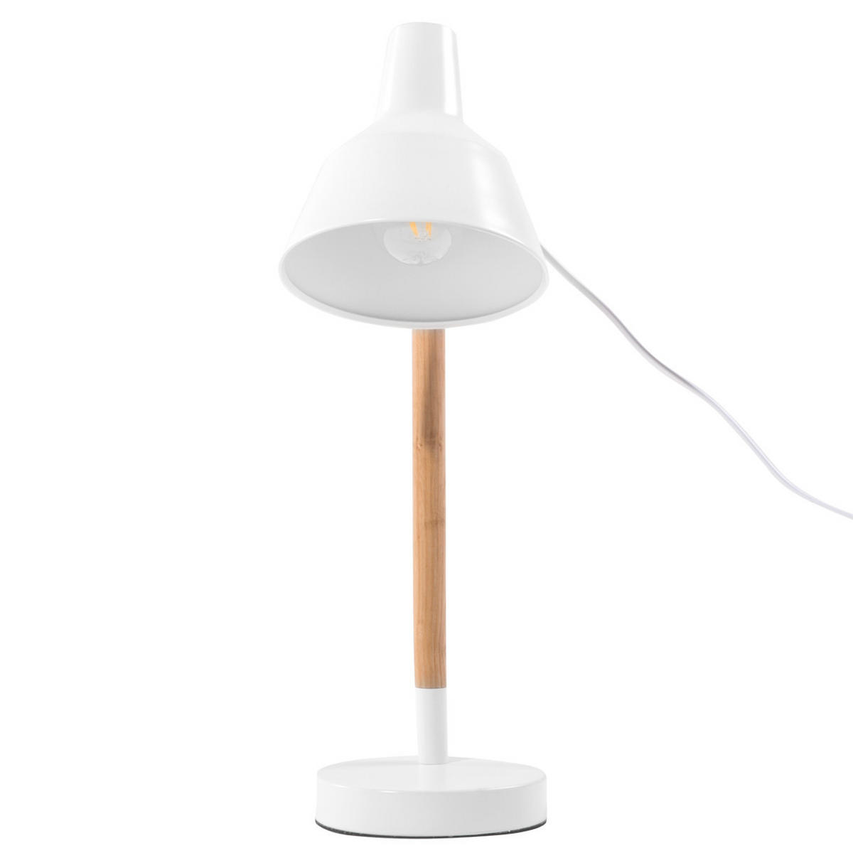 SCHREIBTISCHLAMPE Aldan 17/17/53 cm - Weiß, Metall (17/17/53cm) - Beliani