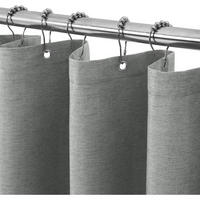 DUSCHVORHANG Leinen Grau 122 x 182 cm - Grau, Textil (122/182cm)