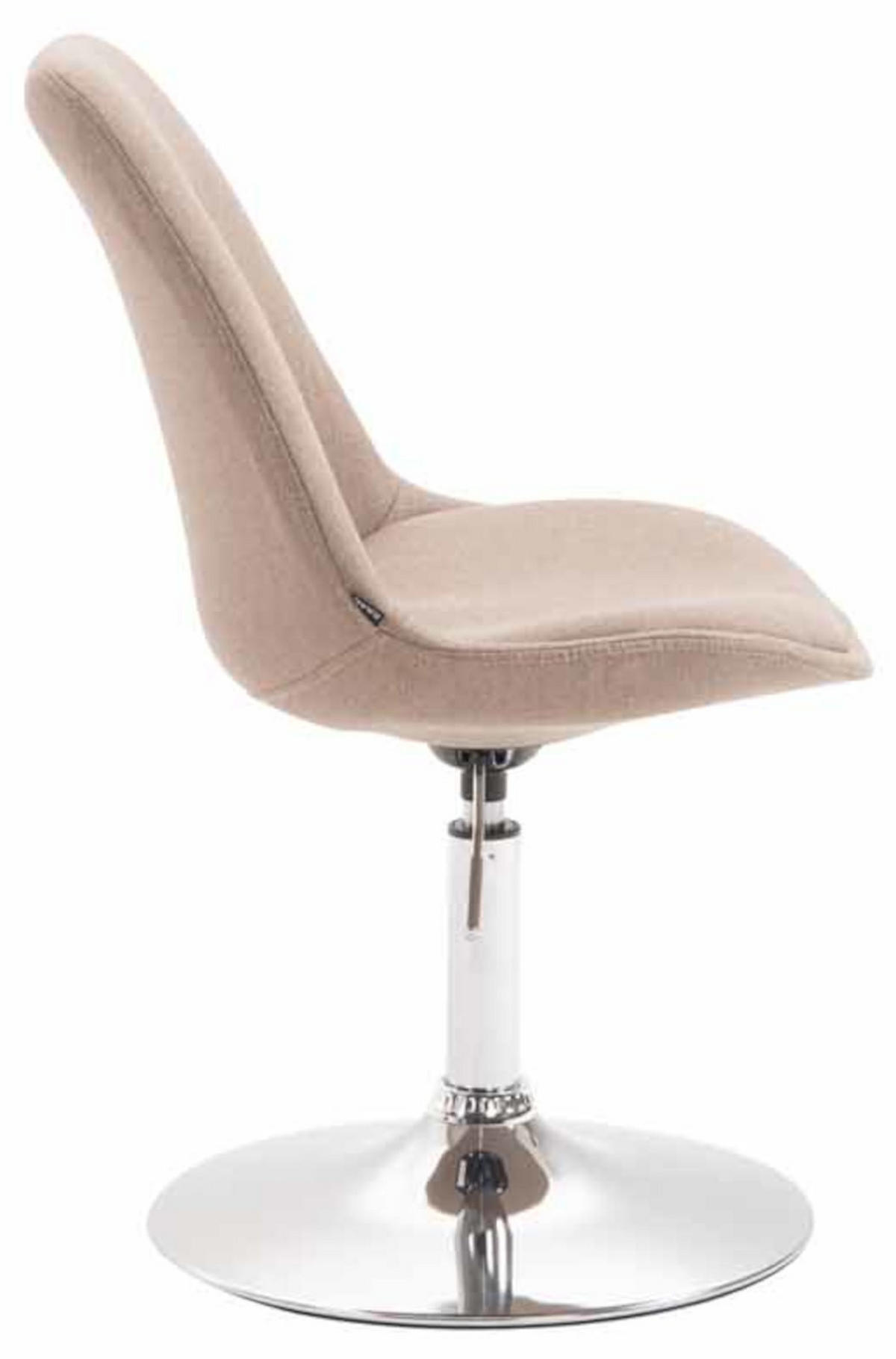 STUHL 4er Set Stoff taupe - Taupe/Chromfarben, Textil/Metall (48/76/57cm) - CLP