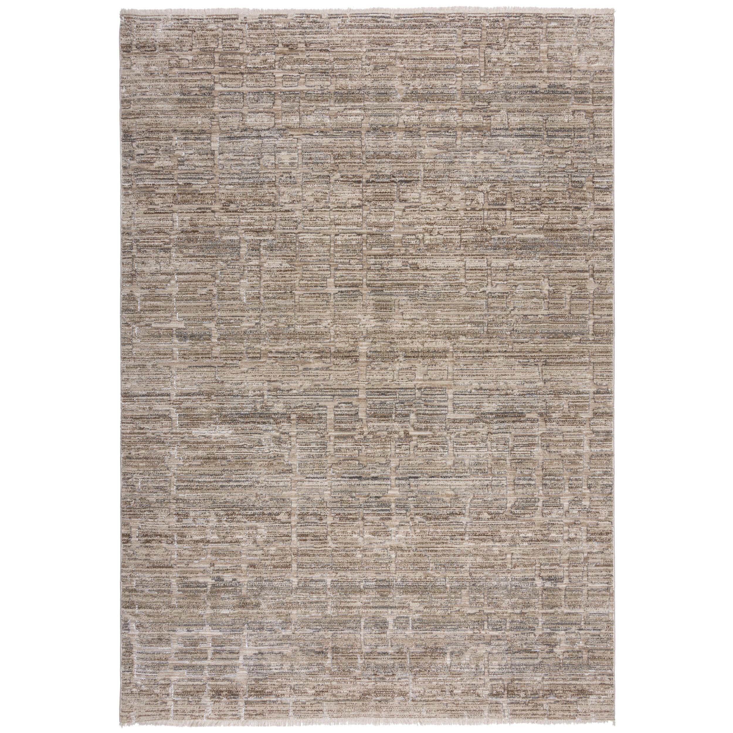 TEPPICH mit Fransen DALE, mit Struktur, Taupe, 120 x 170 cm - Braun, Textil (170/120cm) - KADIMA DESIGN