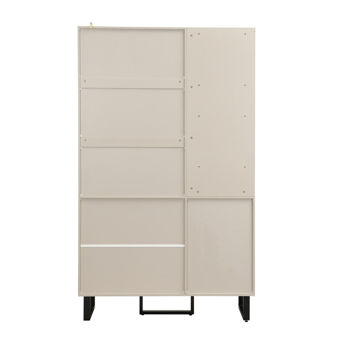 KOMPAKTGARDEROBE 110/38/186 cm aus MDF mit gepolsterten Paneelen Graubeige - Beige, Holzwerkstoff (110/186/38cm) - Modenvie