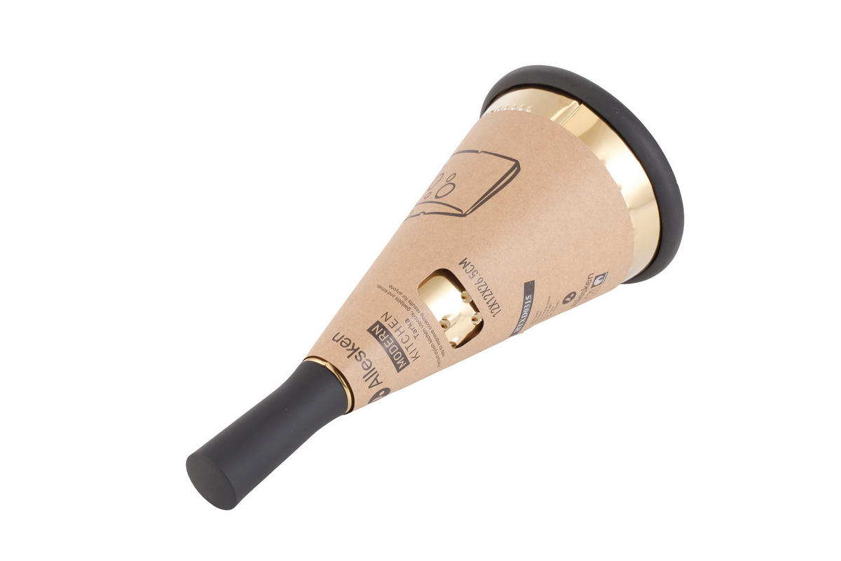 KÜCHENREIBE Modern Kitchen Gold Schwarz 12/12/27.5 cm Metall - Goldfarben/Schwarz, Metall (12/27.5/12cm) - Mondex