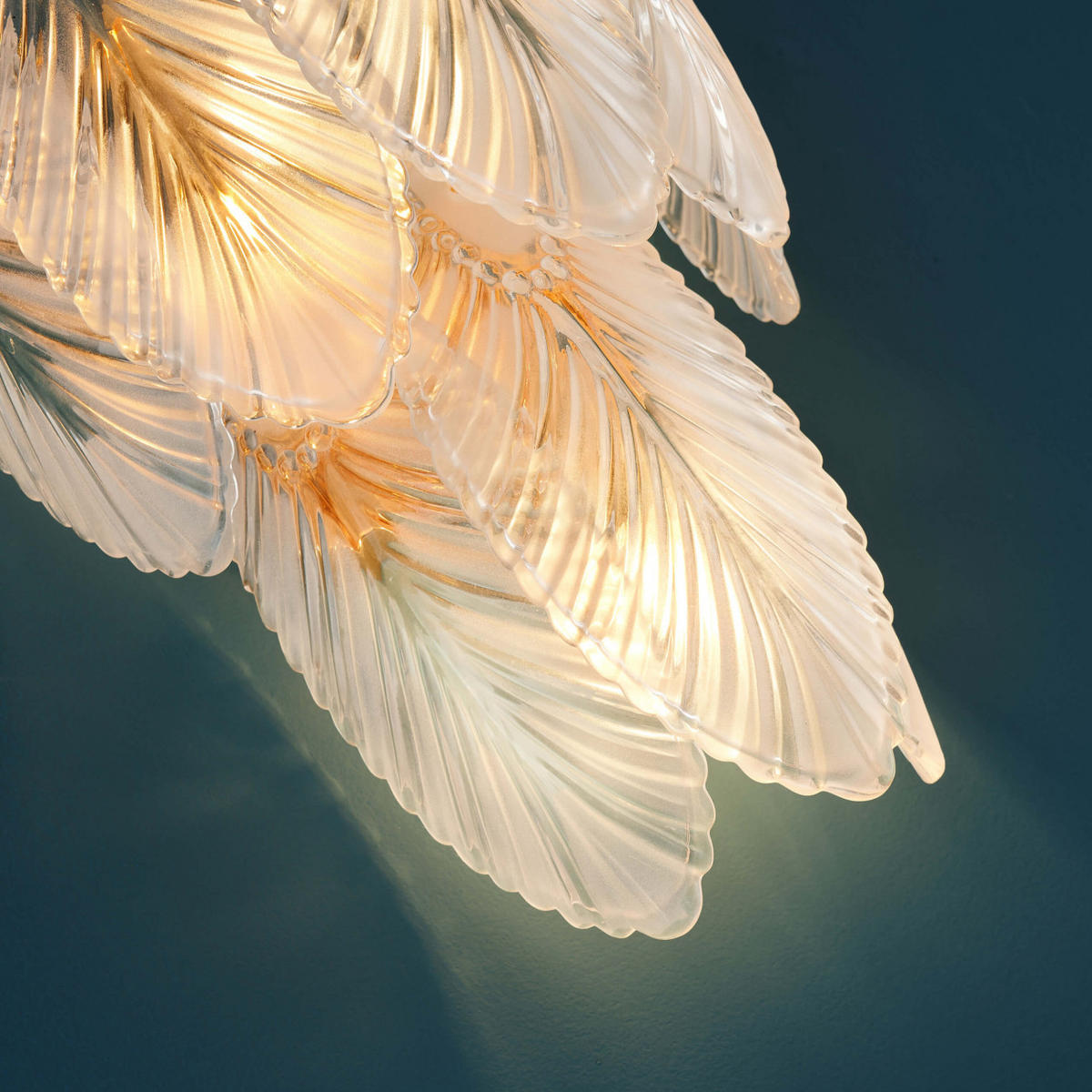 WANDLEUCHTE Julia, Transparent und goldfarben, 34cm - Transparent, Glas (26/34/16cm) - KOSILUM