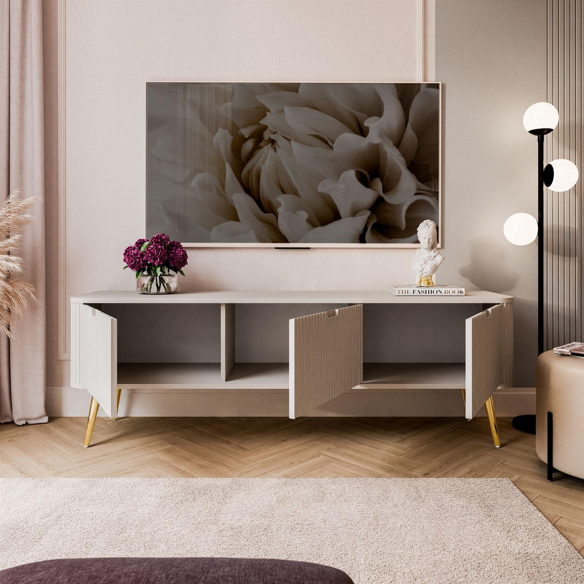 TV Element ZAIRA RTV168 Kaschmir - Kaschmir, Holzwerkstoff (168/57/39cm) - Lookway