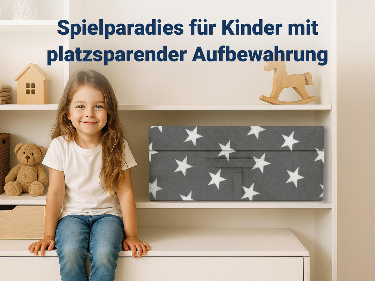 FALTMATRATZE Samba , Farbe: Sternenmuster (Grau) - Grau, Textil (70/190cm) - Sun Garden