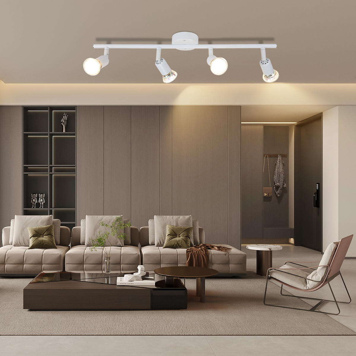 DECKENSTRAHLER Strahlmar 15/3.2/54 cm - Weiß, Metall (54/15/3.2cm) - ZMH