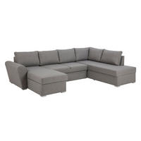 SCHLAFSOFA hellgrau - Grau, Holzwerkstoff (296/85/202cm) - ebuy24