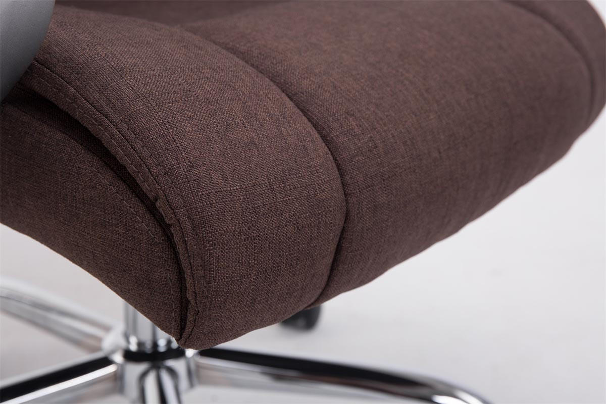 BÜROSTUHL SYDNEY Stoff 113x66x70 Braun Stoff Metall - Braun, Textil/Metall (66/113/70cm) - DELUKE