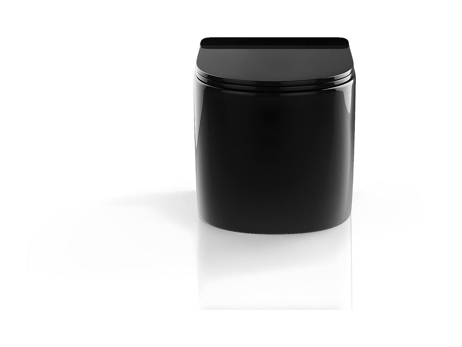 HÄNGE WC - 36 cm x 53.5 cm - keramik - schwarz Javoine - Schwarz, Keramik (36/36/53.5cm) - Vente-Unique