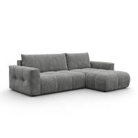ECKSOFA VERONA 4-Sitzer rechts, Grau - Schwarz/Grau, Holz/Textil (266/173cm) - Courtois Laville
