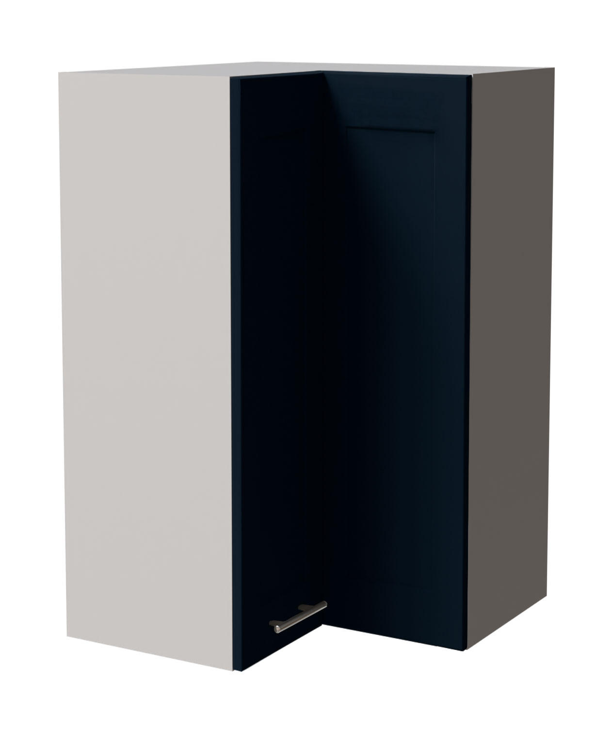 Feldmann-Wohnen Eckhängeschrank Dunkelblau, Grau 60x96x60 cm