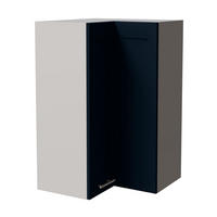 ECKHÄNGESCHRANK Oslo W14/60 Grau / Indigo Matt 60 / 60 / 96cm - Dunkelblau/Grau, Holz/Holzwerkstoff (60/96/60cm) - Feldmann-Wohnen