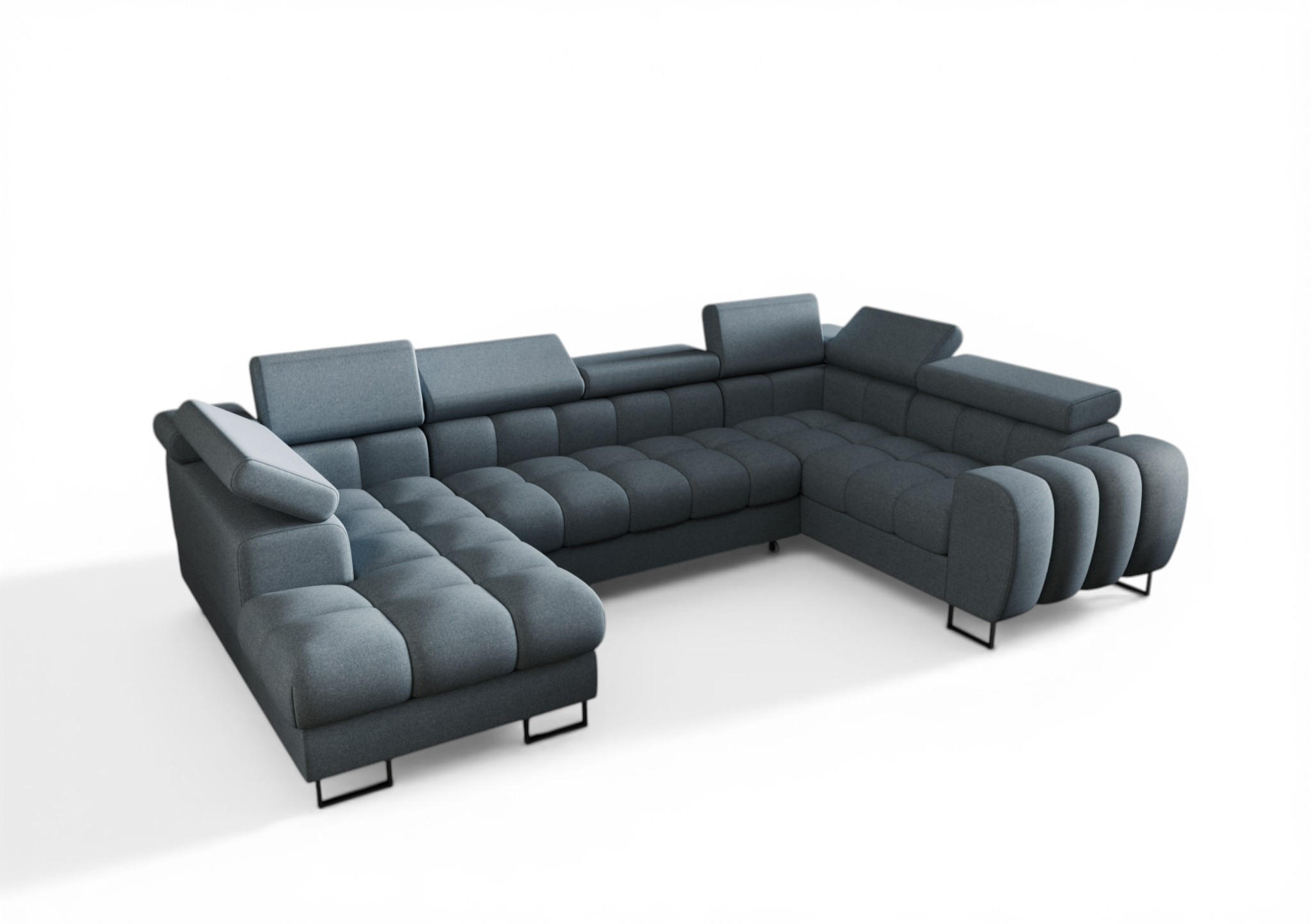 Fun Möbel Wohnlandschaft Hellblau 195x95x350 cm