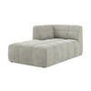 SOFAELEMENT Links Samt Stoff Grau - Hellgrau/Schwarz, Holzwerkstoff/Kunststoff (101/77/175cm) - Makamii
