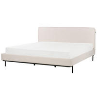 POLSTERBETT mit Lattenrost 180x200 cm Beige Corio - Creme, Textil (180/200cm) - Beliani