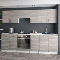KÜCHENZEILE LECO 240 eiche nelson - Dunkelbraun, Holzwerkstoff (240/82/46cm) - roe furniture