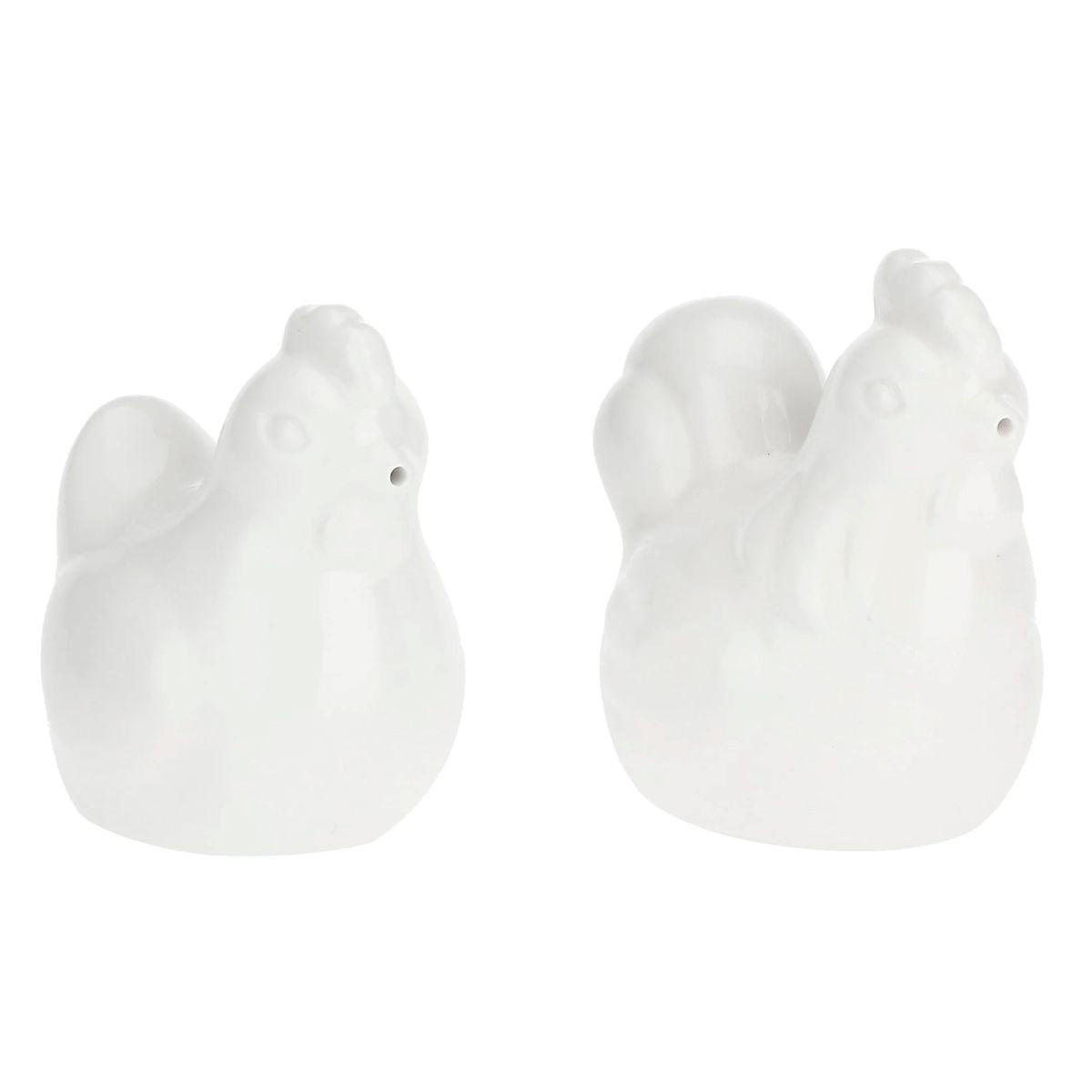 SALZ- und Pfefferstreuer-Set "Gallo Gallina" Fattoria 5 x 8 cm - Multicolor, Keramik (5/8/5cm)